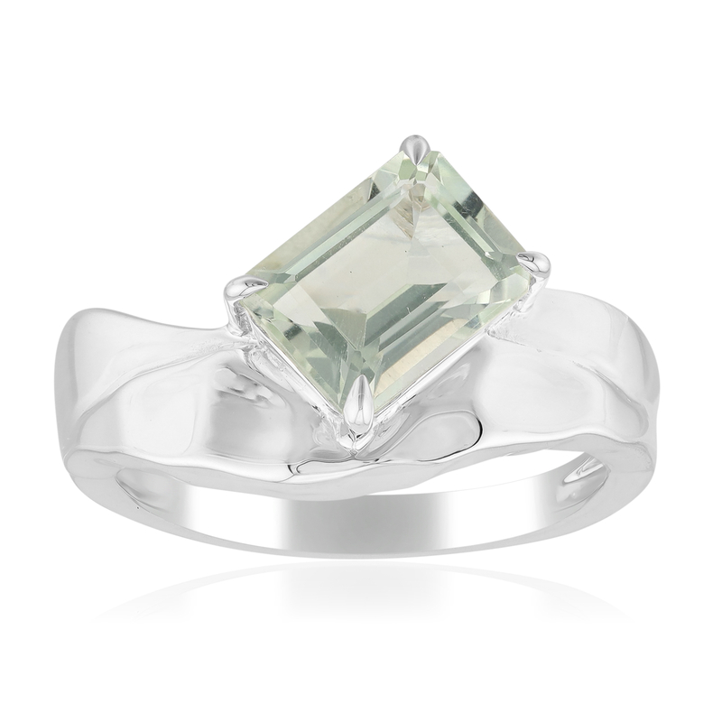 Grüner Amethyst-Silberring (Pallanova)