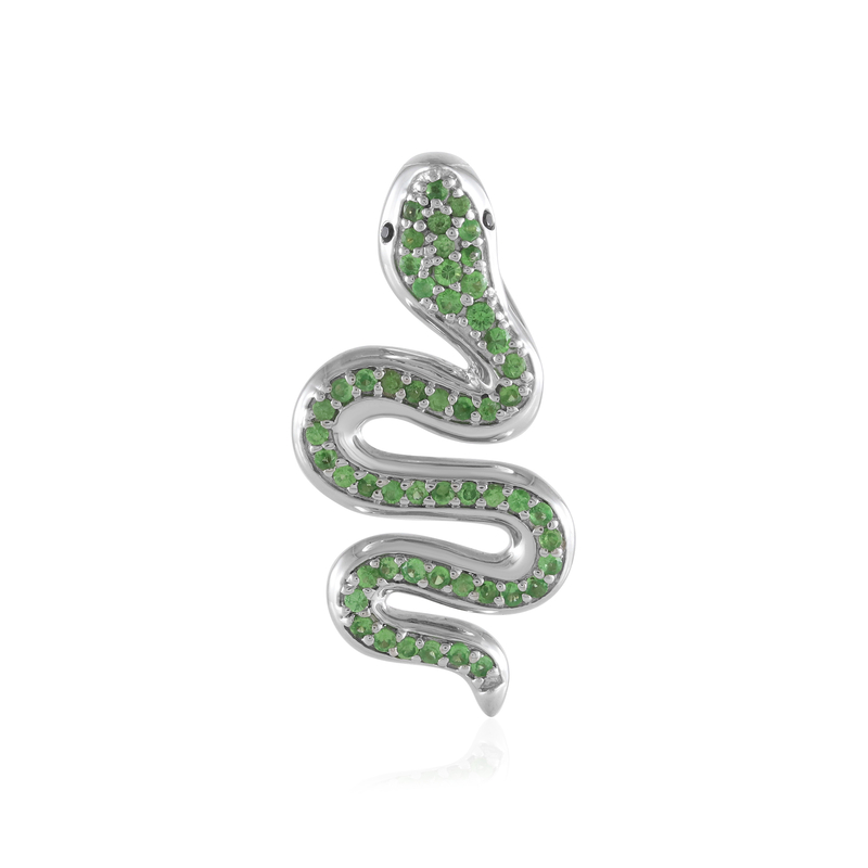 Tansania-Tsavorit-Silberanhänger