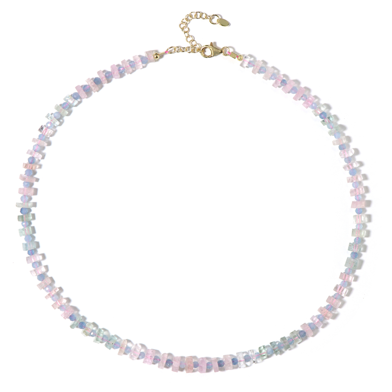 Beryll-Silberhalskette (Riya)