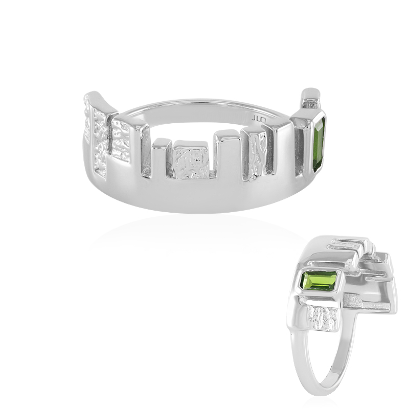 Russischer Diopsid-Silberring (SAELOCANA) Russischer Diopsid-Silberring (SAELOCANA)