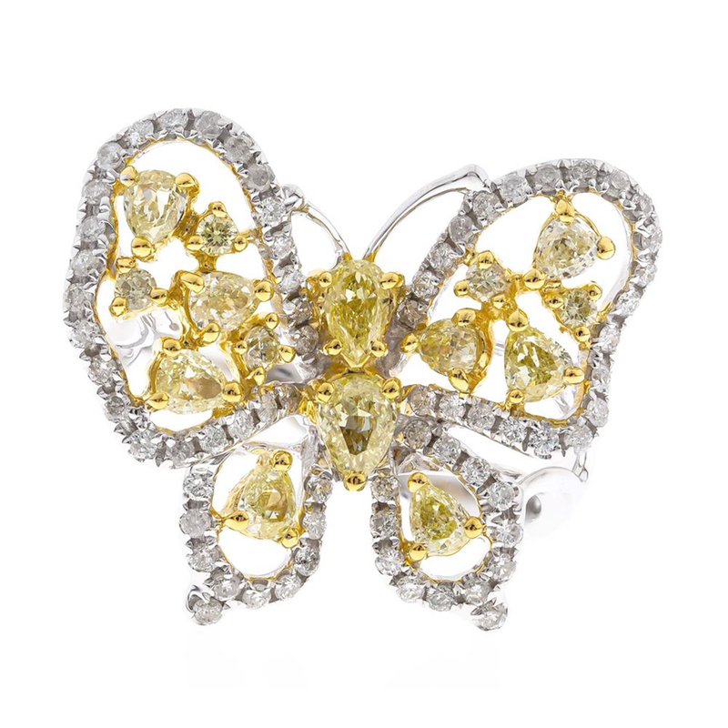 Gelber SI2 Brillant-Goldring (CIRARI)