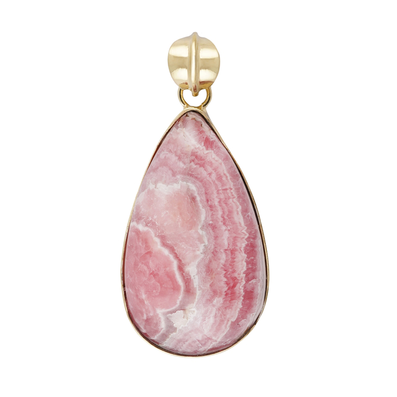 Rhodochrosit-Silberanhänger (Bali Barong)