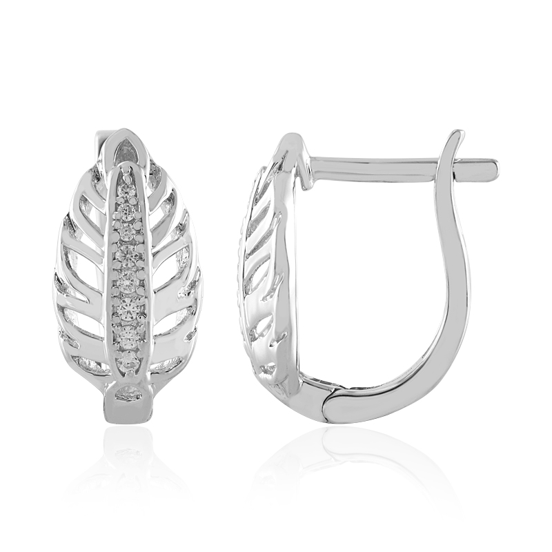 Zirkon-Silberohrringe