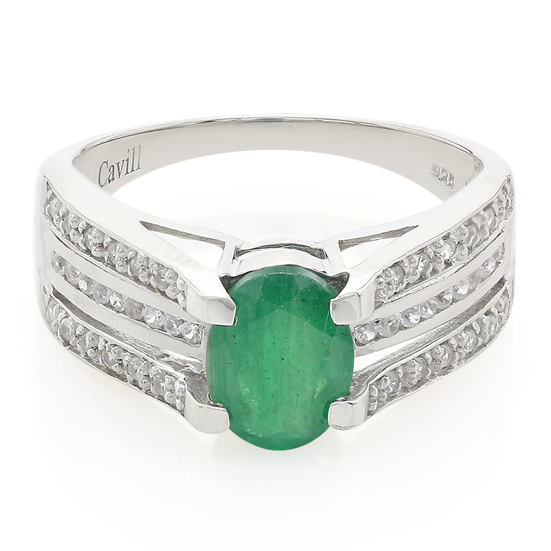 Bahia-Smaragd-Silberring