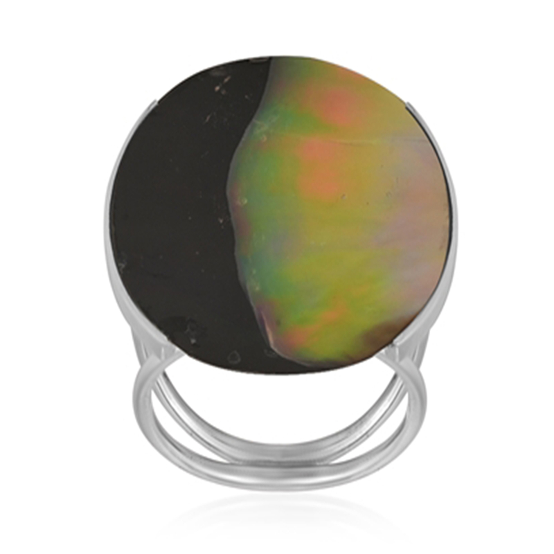 Perlmutt-Silberring (Bali Barong)