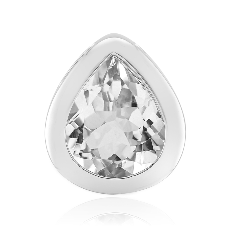 Weißer Topas-Silberanhänger (MONOSONO COLLECTION)