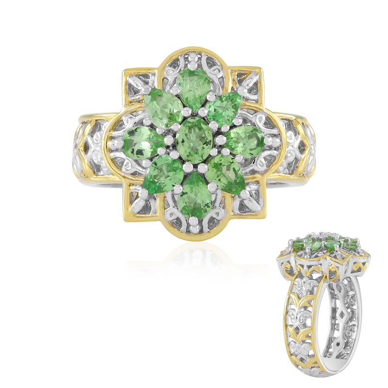 Mint-Tsavorit-Silberring (Gems en Vogue)
