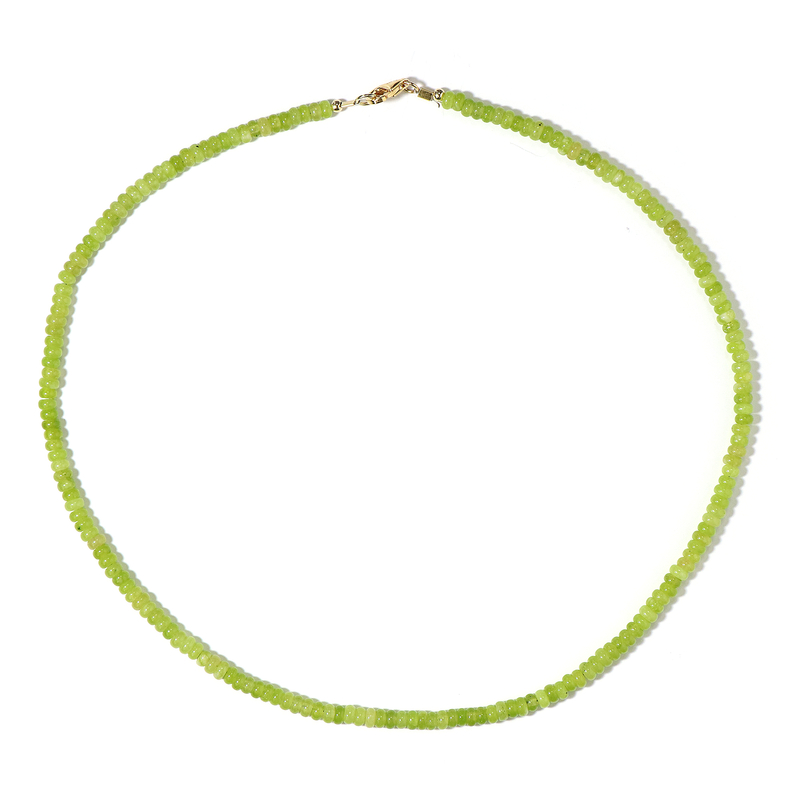 Limetten-Achat-Silberhalskette