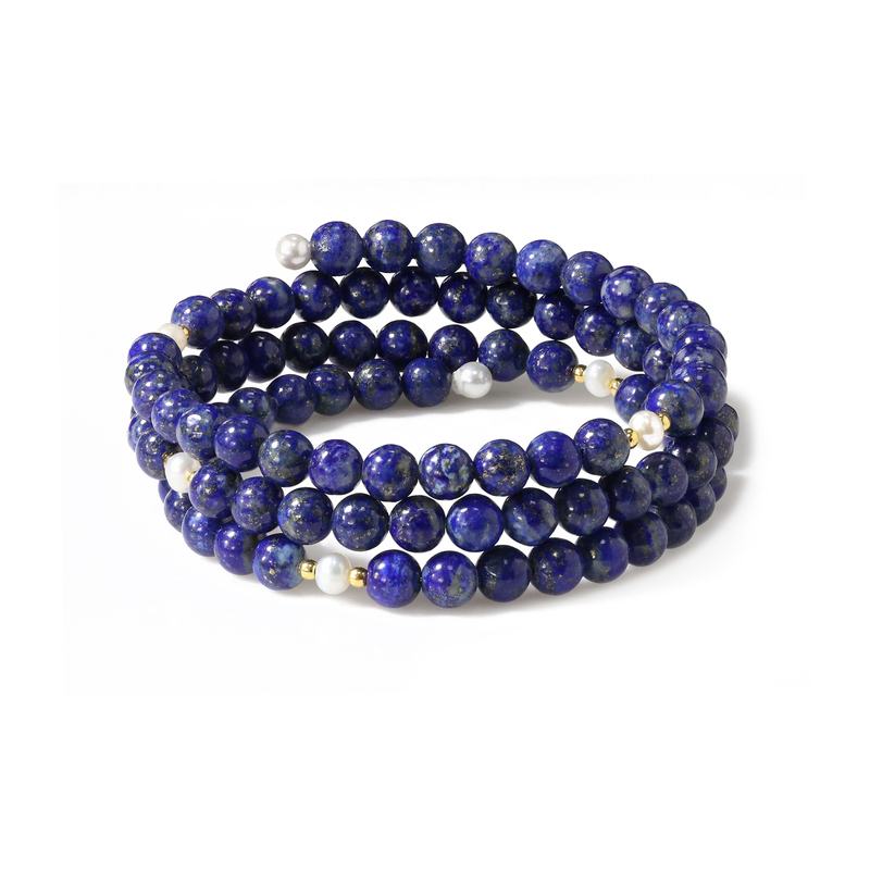 Lapislazuli-Stahlarmreif (Riya) Lapislazuli-Stahlarmreif (Riya)