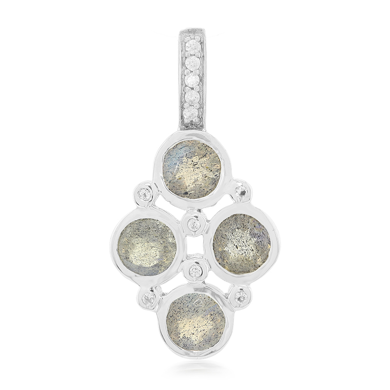 Spektrolith-Silberanhänger