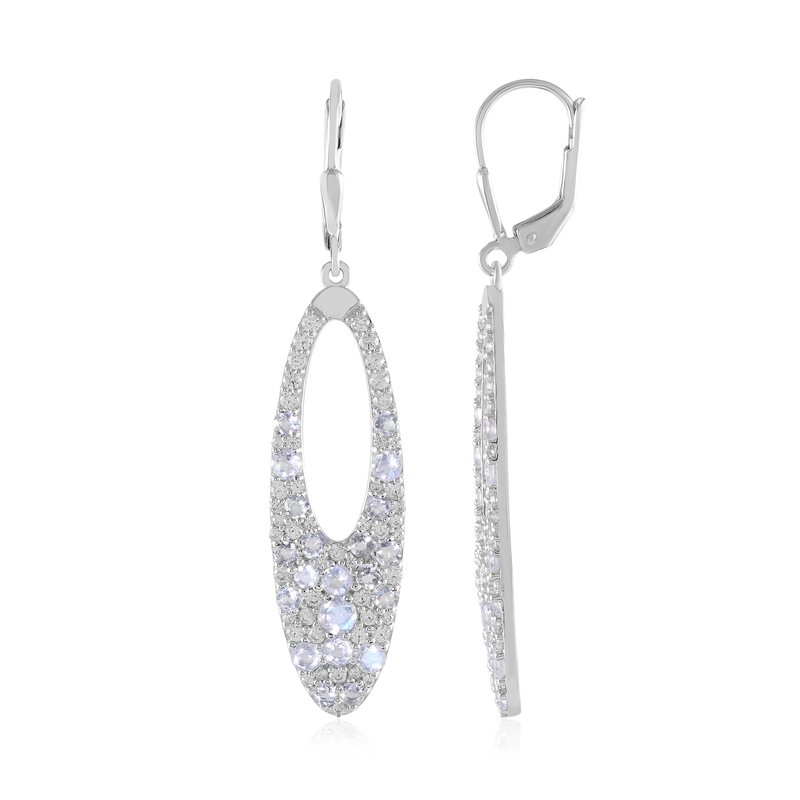 Blauer Mondstein-Silberohrringe (KM by Juwelo)