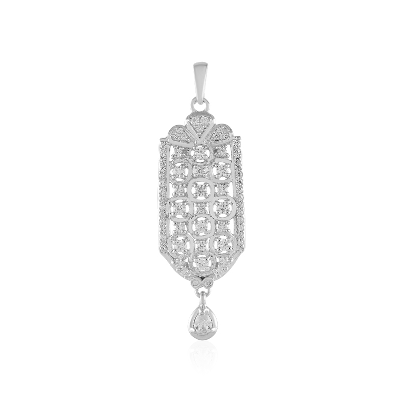 Zirkon-Silberanhänger