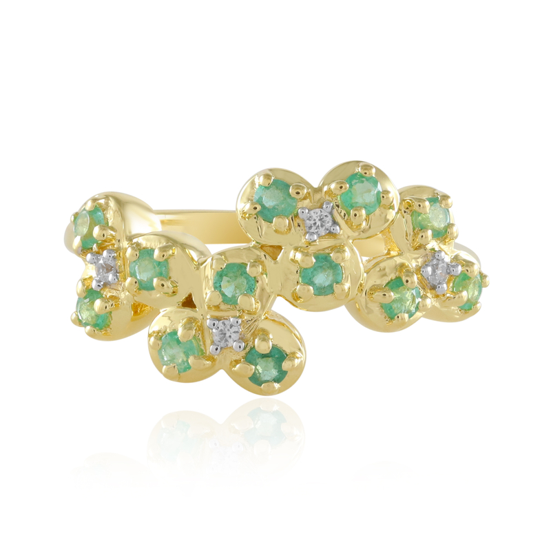 Sambia-Smaragd-Silberring