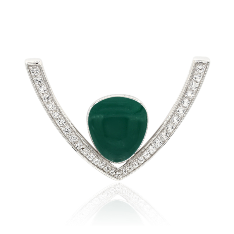 Weißer Topas-Silberanhänger (MONOSONO COLLECTION)