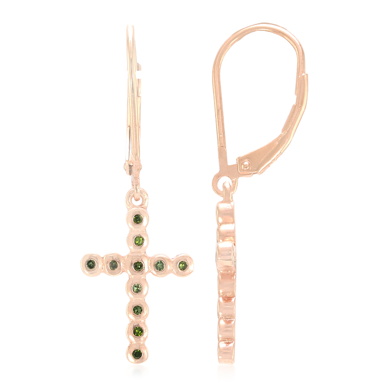 Fancy-Diamant-Silberohrringe