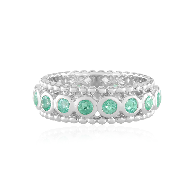 Russischer Smaragd-Silberring