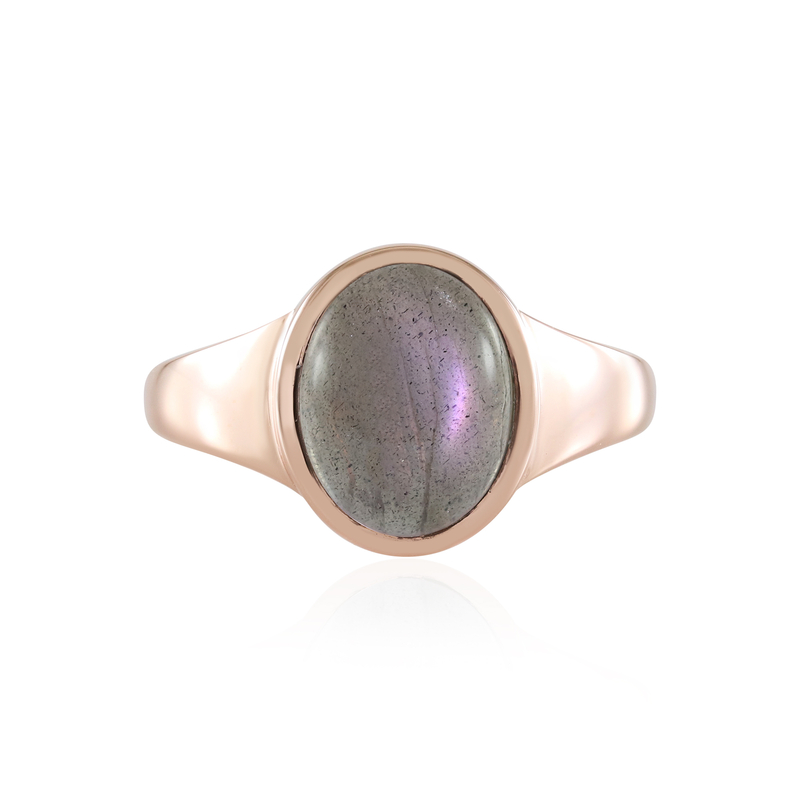 Purpurfarbener Maniry-Labradorit-Silberring (KM by Juwelo)