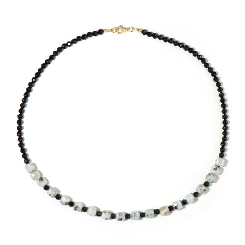 Edelstein-Silberhalskette (Riya)