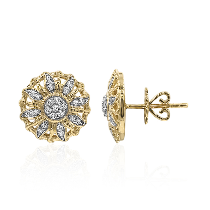 SI1 (G) Brillant-Goldohrringe (Annette)