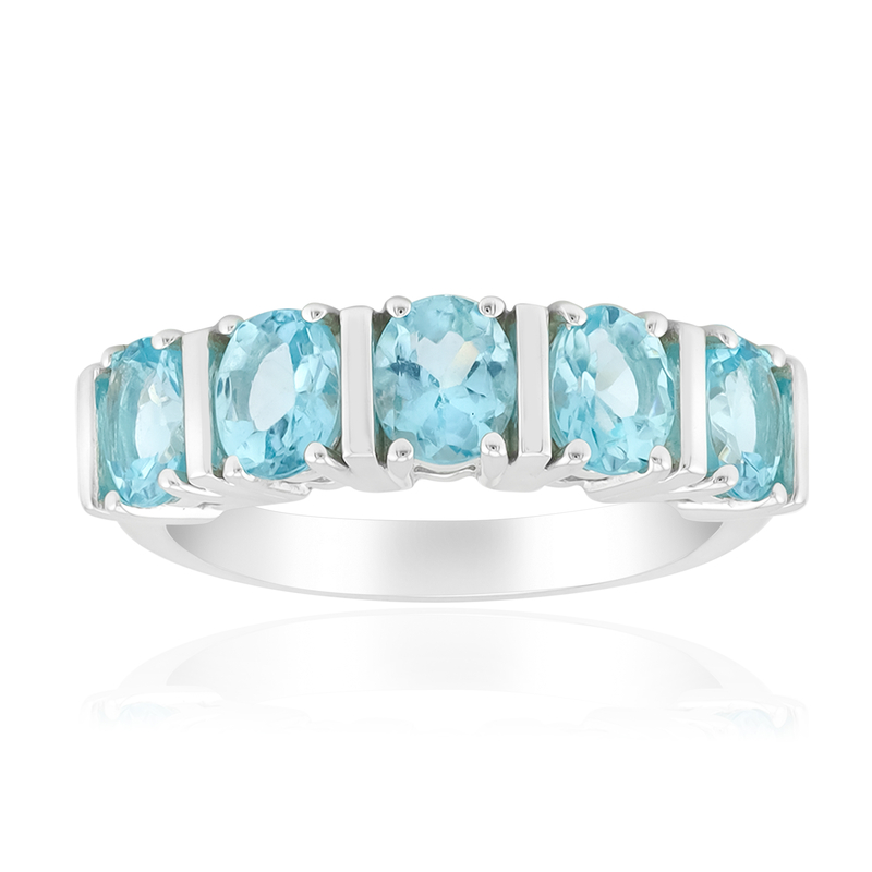 Blauer Apatit-Silberring (Pallanova)