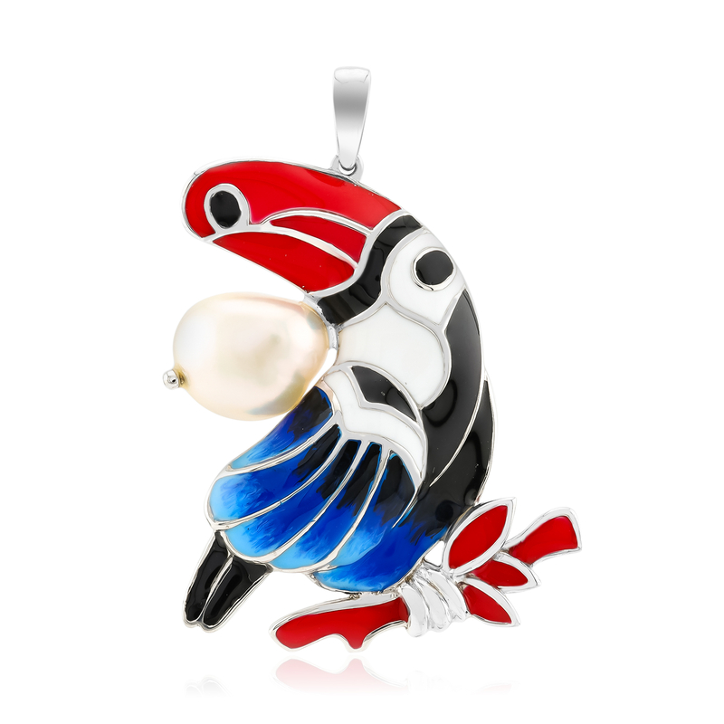 Weiße Süßwasserzuchtperlen-Silberanhänger