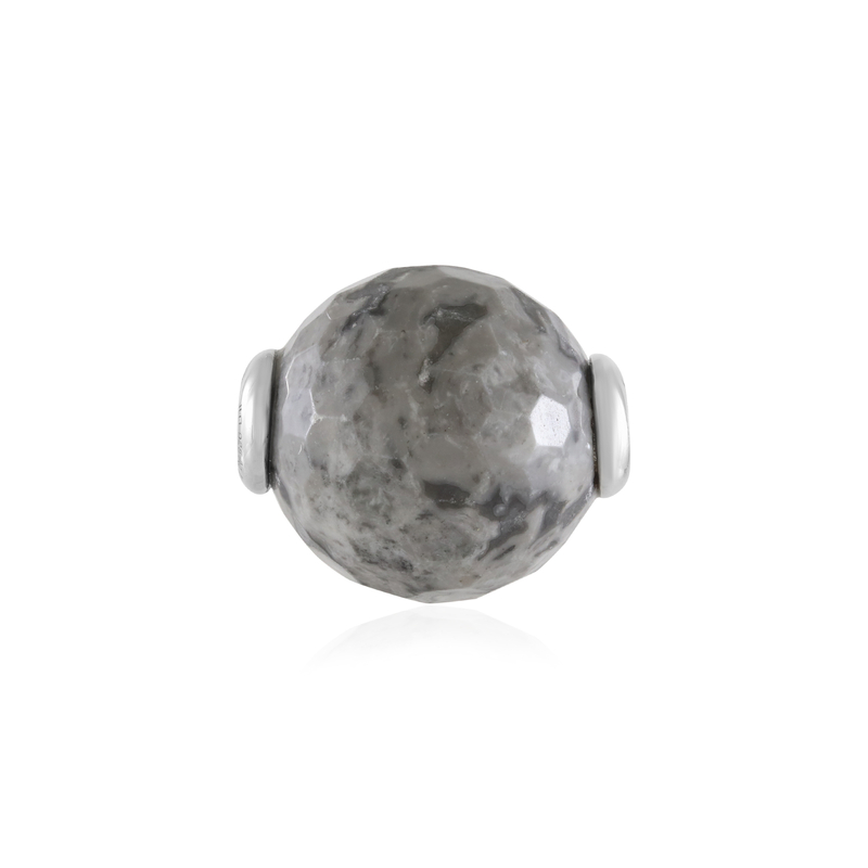 Grauer Achat-Silberanhänger (MONOSONO COLLECTION)