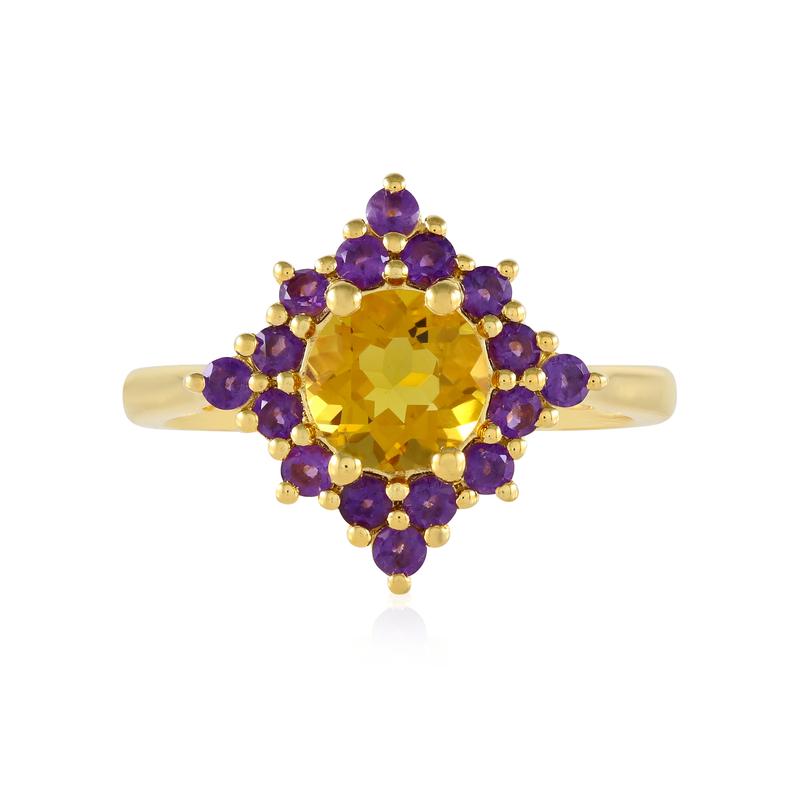 Skapolith-Silberring - Farbe: Gelb