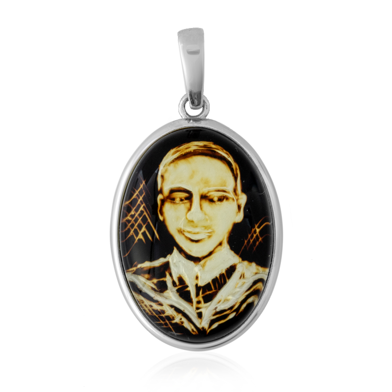 Baltischer Bernstein-Silberanhänger (dagen) Baltischer Bernstein-Silberanhänger (dagen)