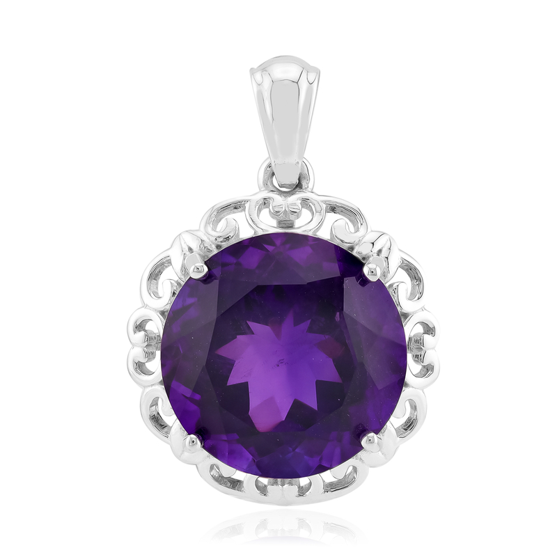 Sambia-Amethyst-Silberanhänger Sambia-Amethyst-Silberanhänger