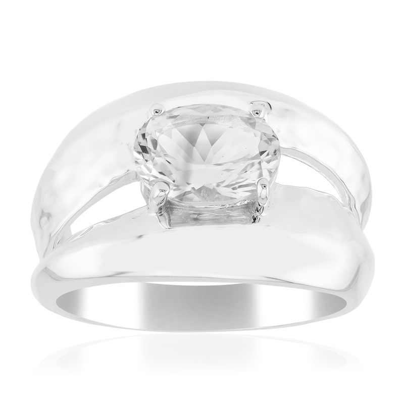 Herkimer Quarz-Silberring (Pallanova)