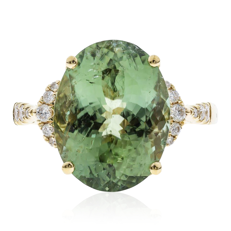 Brasilianischer Grüner Turmalin-Goldring (CIRARI) - Farbe: Grün