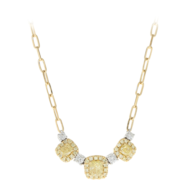 Gelber SI2 Diamant-Goldcollier (CIRARI)