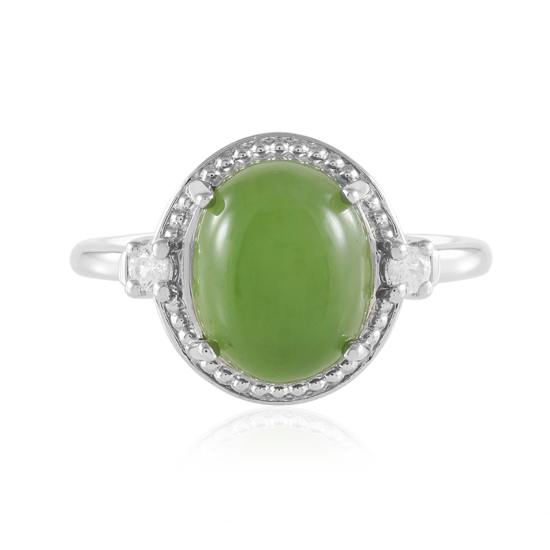 Kanadische Jade-Silberring