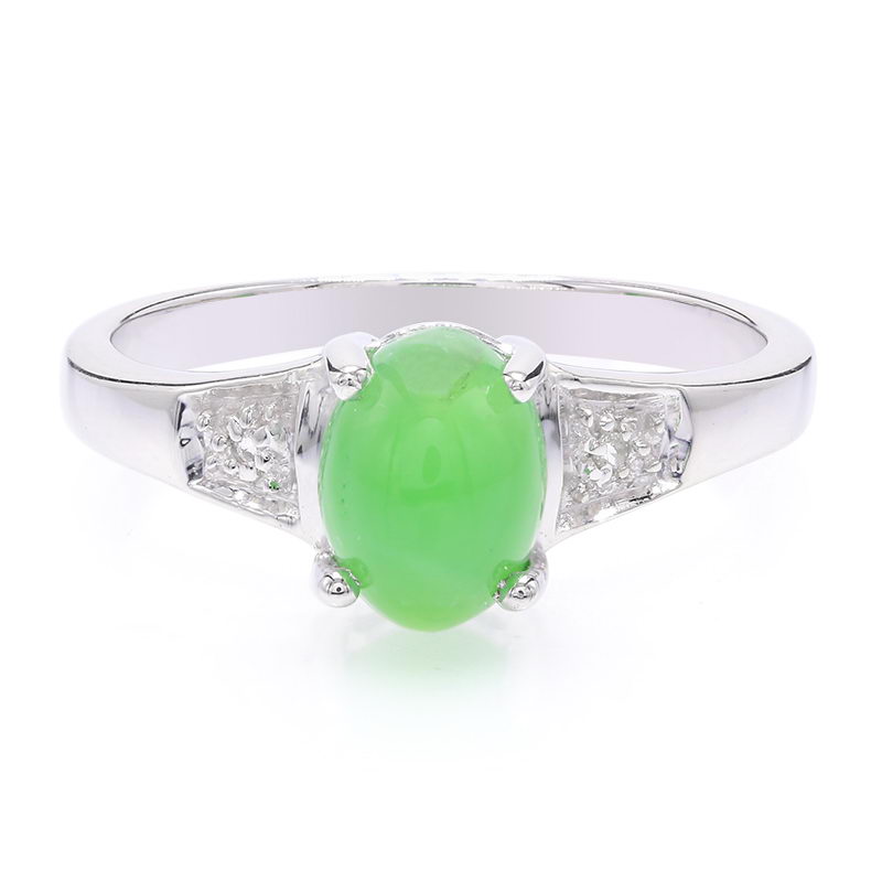 Kaiserlicher Chrysopras-Silberring Kaiserlicher Chrysopras-Silberring