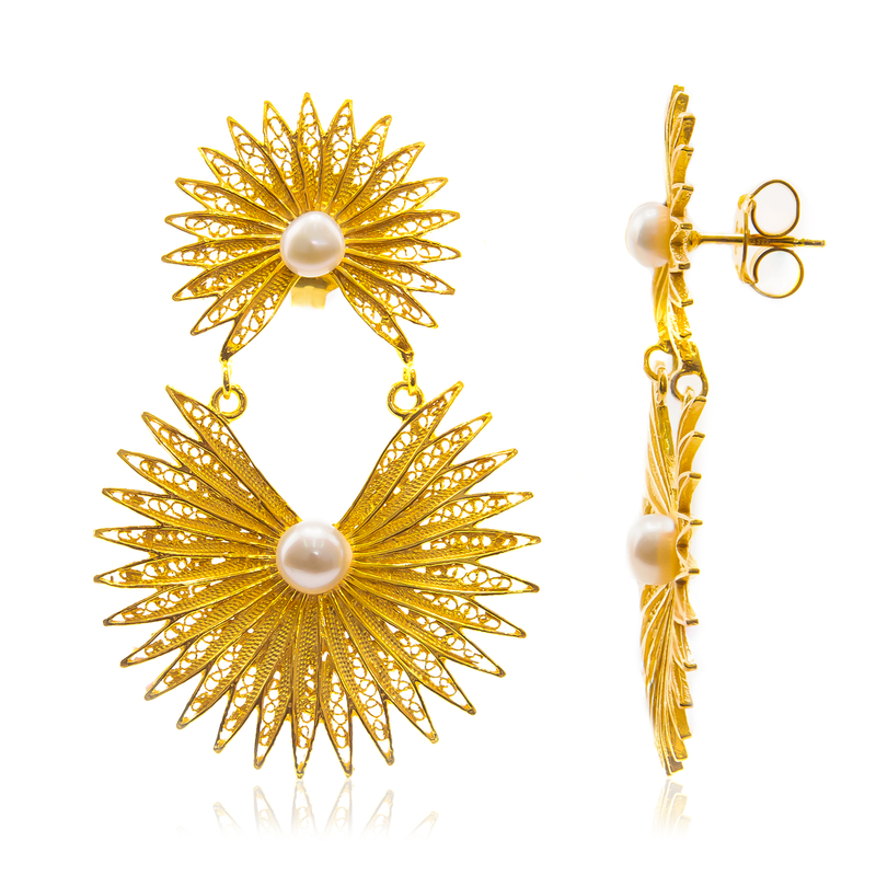 Weiße Süßwasserzuchtperlen-Silberohrringe (Joias do Paraíso) Weiße Süßwasserzuchtperlen-Silberohrringe (Joias do Paraíso)