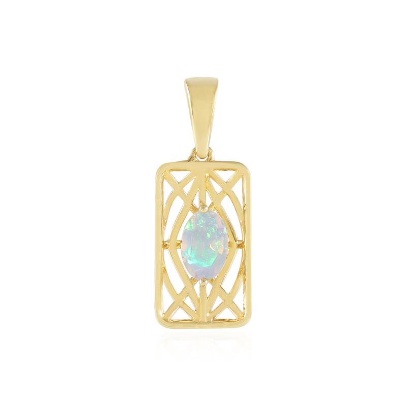 Welo-Opal-Silberanhänger (Ornaments by de Melo)