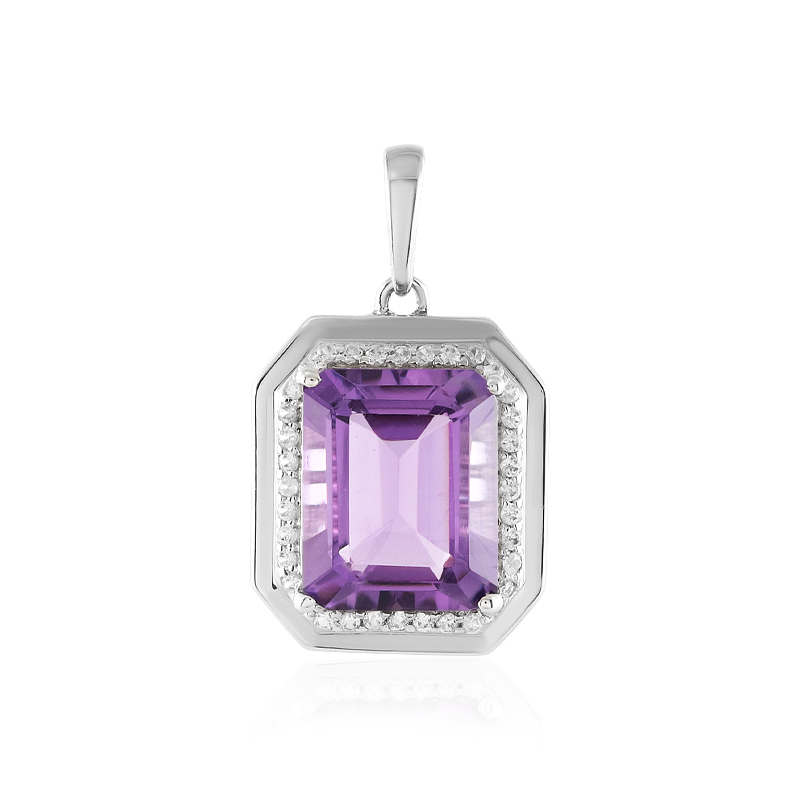 Azur-Quarz-Silberanhänger