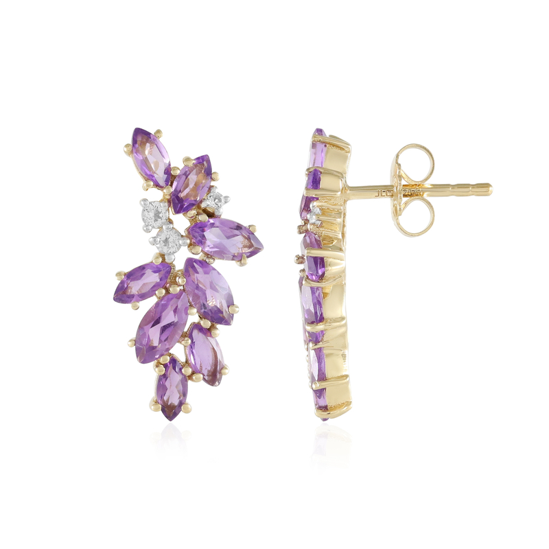 Sambia-Amethyst-Silberohrringe