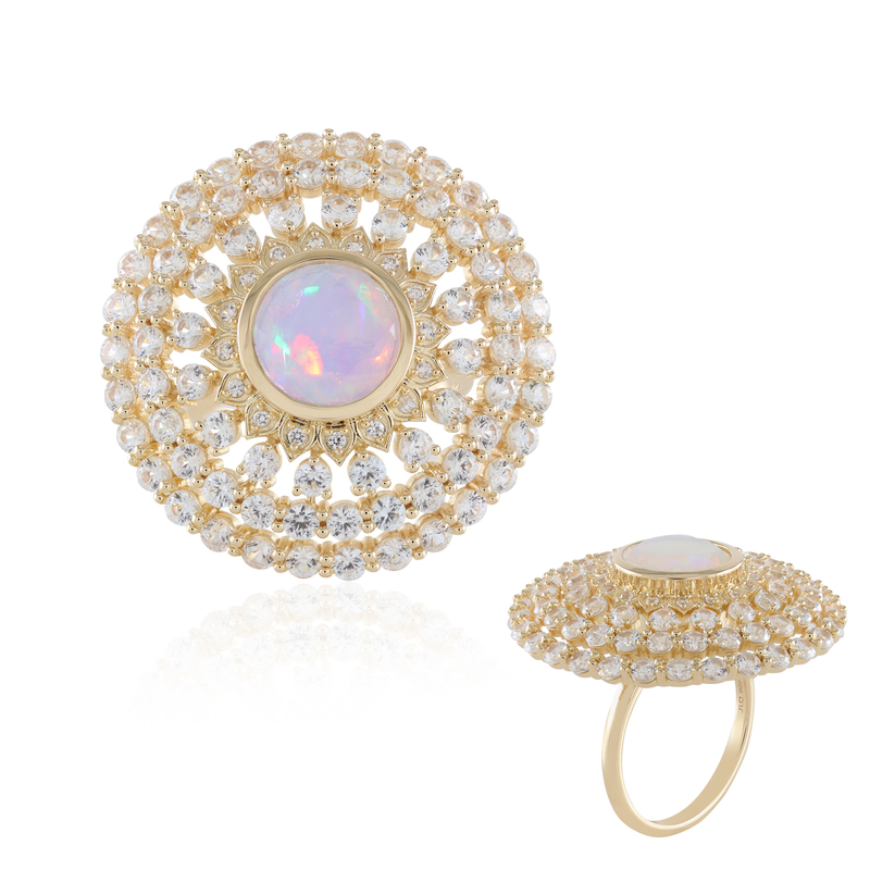 Welo-Opal-Silberring Welo-Opal-Silberring