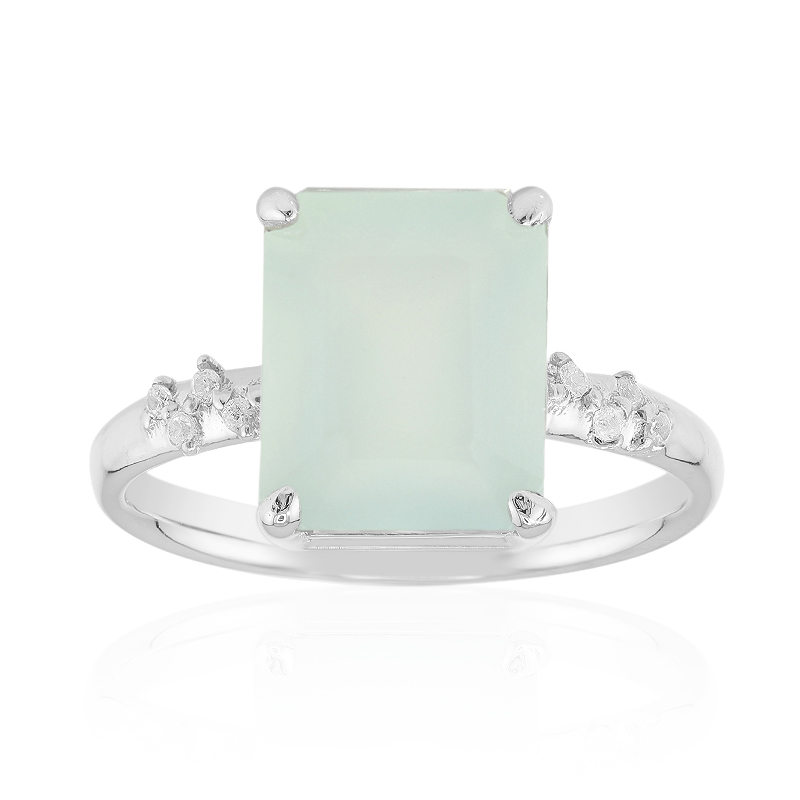 Aqua-Chalzedon-Silberring