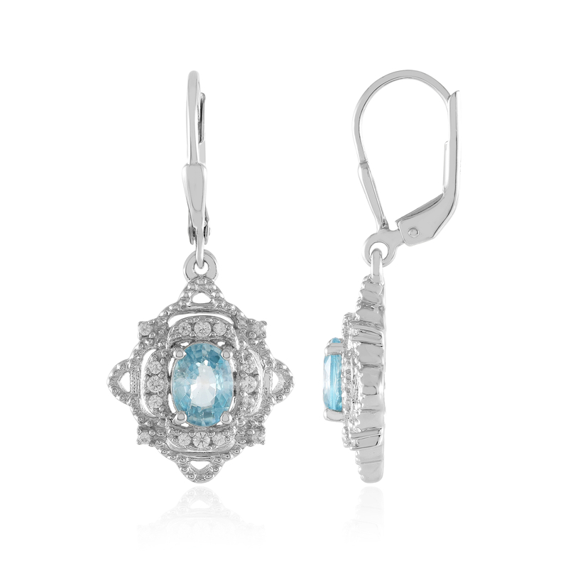 Ratanakiri-Zirkon-Silberohrringe