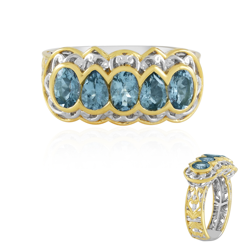 Aquamarin-Silberring (Gems en Vogue)