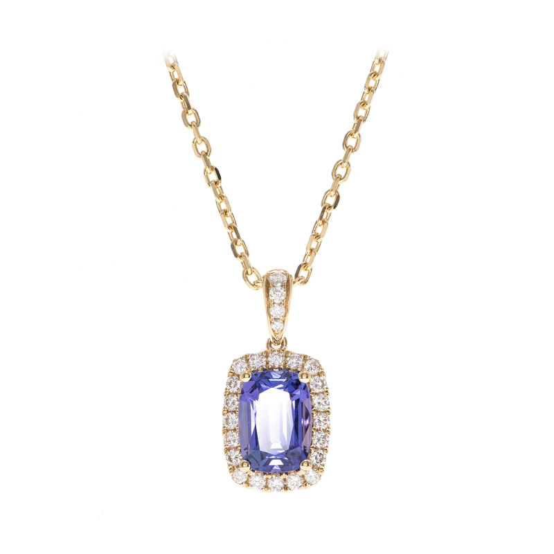 AAA-Tansanit-Goldhalskette (CIRARI)