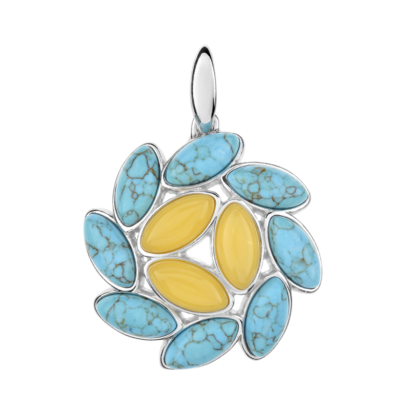 Edelstein-Silberanhänger (dagen)