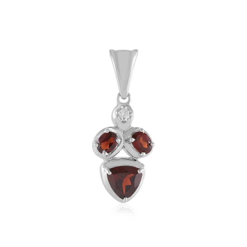 Mosambik-Granat-Silberanhänger