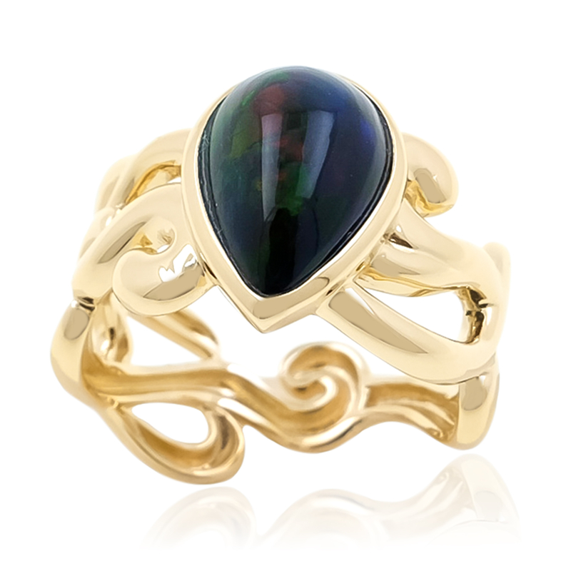 Mezezo-Opal-Goldring (de Melo)