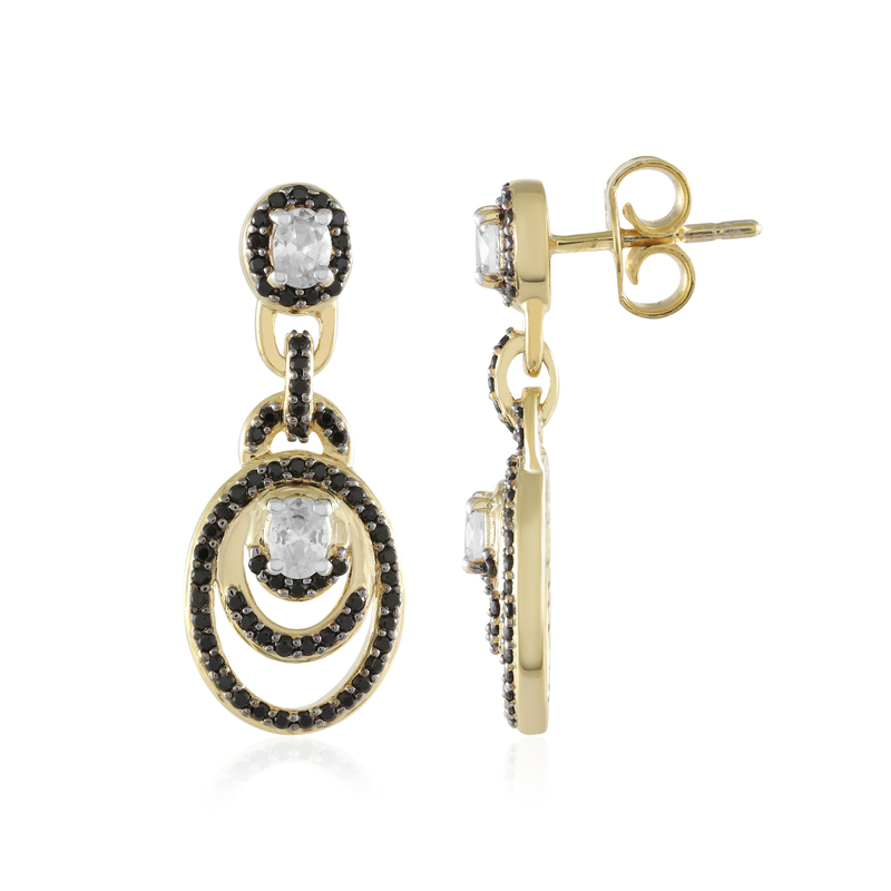 Edelstein-Silberohrringe