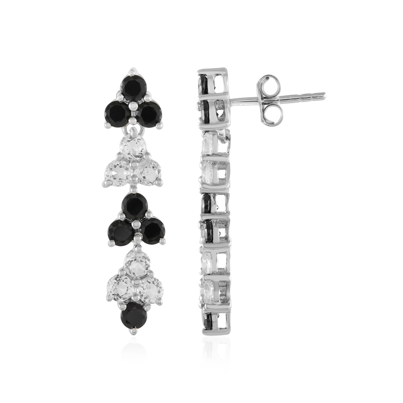 Edelstein-Silberohrringe Edelstein-Silberohrringe