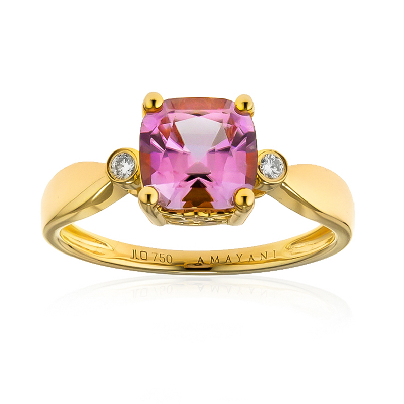 Pinkfarbener Diaspor-Goldring (AMAYANI) Pinkfarbener Diaspor-Goldring (AMAYANI)