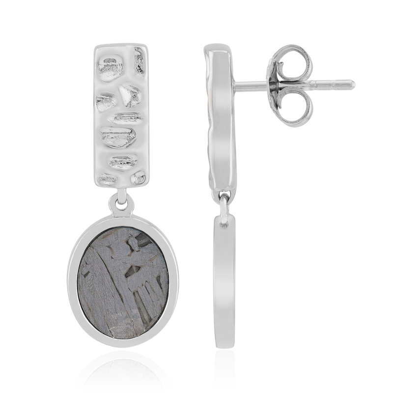 Aletai-Meteorit-Silberohrringe